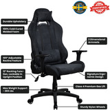 Arozzi Torretta SuperSoft, Gaming-Stuhl schwarz, Pure Black