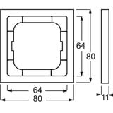 Busch-Jaeger Abdeckrahmen zum Abdecken von Schaltern, Tastern und Steckdosen, Abdeckung rot, Retail