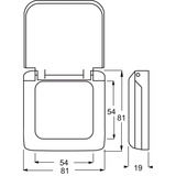 Busch-Jaeger Rahmen einfach mit Klappdeckel weiß, Retail