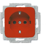 Busch-Jaeger Schutzkontakt-Steckdose Einsatz 20 EUC-217-101 rot, Retail