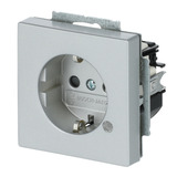 Busch-Jaeger Schutzkontaktsteckdose mit LED Kontrolllicht aluminium, Retail