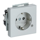 Busch-Jaeger Schutzkontaktsteckdose mit LED Kontrolllicht aluminium, Retail