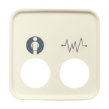 Busch-Jaeger Zentralscheibe Diagnostik-/Steckkontakt, Abdeckung weiß, Retail