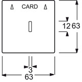 Busch-Jaeger Zentralscheibe für Cardschalter, Abdeckung weiß, Retail