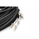 Digitus Glasfaser Universal Breakout Kabel, Duplex, LC/UPC Stecker, Multimode OM4 schwarz, 30 Meter, vorkonfektioniert