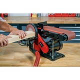 EINHELL Stand-Band-Tellerschleifer TC-US 380, Bandschleifer rot/schwarz, 300 Watt
