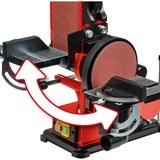 EINHELL Stand-Band-Tellerschleifer TC-US 380, Bandschleifer rot/schwarz, 300 Watt