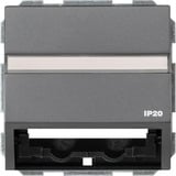 Gira Datenhaube mit Tragring und Beschriftungsfeld, Abdeckung anthrazit, Retail