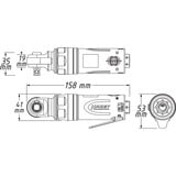 Hazet 3/8" Schlag-Ratschenschrauber (9021SR-1), Schlagschrauber schwarz/blau, Geeignet für Handnachzug mit 260Nm Drehmoment