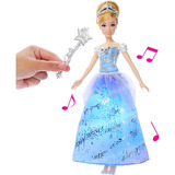 Mattel Disney Prinzessin Cinderella-Modepuppe im bezaubernden Ballkleid mit Licht und Geräuschen