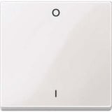 Merten Wippe Kennzeichen 0/1 für Wippschalter-Einsatz, einteilige Wippe, glänzend weiß (glänzend), Retail