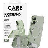 PanzerGlass CARE Kickstand Case, Handyhülle transparent, iPhone 17, MagSafe