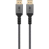 goobay Plus DisplayPort 2.0/2.1 Kabel, 8K @ 144Hz, 54 Gbit/s grau, 1 Meter