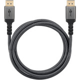 goobay Plus DisplayPort 2.0/2.1 Kabel, 8K @ 144Hz, 54 Gbit/s grau, 1 Meter