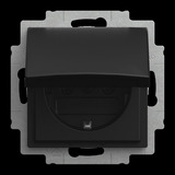 Busch-Jaeger Steckdosen Einsatz 20 Europäische Norm Typ F schwarz, Retail