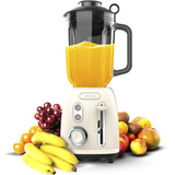 Cecotec Standmixer Power Black Titanium RetroBeige beige, 1.200 Watt, 1,5 Liter