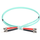 Digitus LWL Patchkabel, Duplex, ST > ST Stecker, Multimode OM3 türkis, 10 Meter