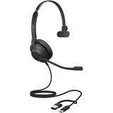 Jabra Evolve2 30 SE, Headset schwarz, UC, USB-C und USB-A, Mono
