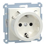 Merten Fehlerstromschutz-Steckdosen-Einsatz mit erhöhtem Berührungsschutz, Typ 233819 weiß (glänzend), Retail