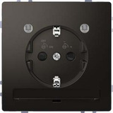 Merten Schutzkontakt-Steckdose mit Lichtauslass und erhöhtem Berührungsschutz, 1-fach, Unterputz anthrazit, Retail