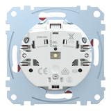 Merten Schutzkontakt-Steckdose mit erhöhtem Berührungsschutz und Schriftfeld, Unterputz, 16 Ampere, 250 Volt rot (glänzend), Retail