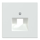 Merten Zentralplatte einfach für Universal-Anschluss-Einsätze, glänzend, Kunststoff, Unterputz weiß (glänzend), Retail