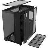 NZXT H9 Flow All Black, Tower-Gehäuse schwarz, Tempered Glass