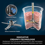 Ninja CREAMi Deluxe Eismaschine NC502EU schwarz/silber, für 2.100ml Eiscreme, 800 Watt