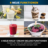 Ninja CREAMi Deluxe Eismaschine NC502EU schwarz/silber, für 2.100ml Eiscreme, 800 Watt