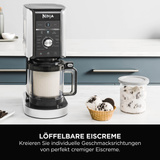 Ninja CREAMi Deluxe Eismaschine NC502EU schwarz/silber, für 2.100ml Eiscreme, 800 Watt