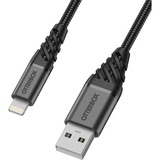 Otterbox USB 2.0 Adapterkabel, USB-A Stecker > Lightning Stecker schwarz, 1 Meter, gesleevt