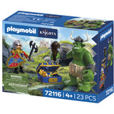 PLAYMOBIL 72116 Knights Troll mit Löwenritterschatz, Konstruktionsspielzeug 