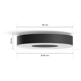 Philips HUE White & Color Ambiance Xamento Deckenleuchte, LED-Leuchte schwarz