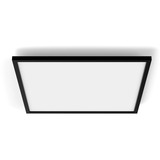 Philips White Ambiance Aurelle quadratische Panelleuchte XL, LED-Leuchte schwarz, inkl. Dimmschalter