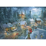 Schmidt Spiele Thomas Kinkade Studios: Santa's Silent Night, Puzzle 1000 Teile