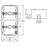 Busch-Jaeger Aufputzgehäuse 3-fach weiß, Retail
