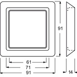 Busch-Jaeger Rahmen einfach braun, Retail