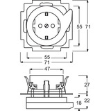 Busch-Jaeger Steckdosen Einsatz Retail