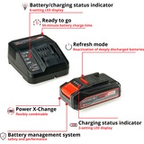 EINHELL Power-X-Change Starter-Kit, 18Volt 2,5Ah, Set schwarz/rot, Akku + Ladegerät