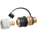 GOK Steckkupplung-Set Typ SKU-QR, Anschluss G 1/4 LH-KN + 2x STN schwarz, mit 2 Stecknippeln STN G 1/4 LH-ÜM