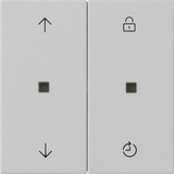 Gira Bedienaufsatz Memory mit Pfeilsymbolen und Sperrfunktion, Schalter grau, Retail