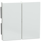 Merten Wippe für Serien-, Doppelwechselschalter- und Doppeltaster-Einsatz, zweiteilige Taste weiß (glänzend), Retail