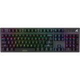 Sharkoon SKILLER SGK20, Gaming-Tastatur schwarz, US-Layout, Huano Brown