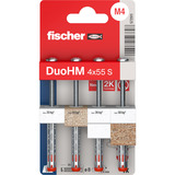 fischer Hohlraumdübel DuoHM 4x55 S PZ  4 Stück, mit Panhead-Schraube