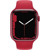 Apple Watch Series 7, Smartwatch rot/rot, 45 mm, Sportarmband, Aluminium-Gehäuse