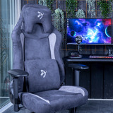 Arozzi Vernazza Supersoft Fabric, Gaming-Stuhl schwarz/grau, Black