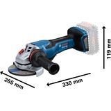 Bosch Professional PRO Akku-Winkelschleifer BITURBO GWS 18V-15 P Professional solo, Ø 125mm blau/schwarz, ohne Akku und Ladegerät, in L-BOXX