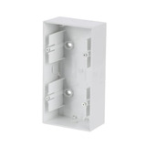 Busch-Jaeger Aufputz-Gehäuse zwei fach mit Doppelauslass schalter weiss weiß, Retail