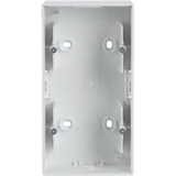 Busch-Jaeger Aufputz-Gehäuse zwei fach mit Doppelauslass schalter weiss weiß, Retail