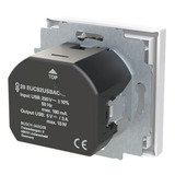 Busch-Jaeger Schutzkontaktsteckdose mit USB Typ A und USB Typ C weiß, Retail